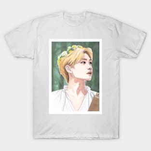 Stray Kids Felix Lee Elven Watercolour Painting T-Shirt